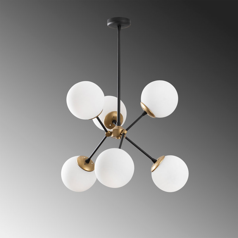 Atlas 6 - Light Sputnik Chandelier, Black