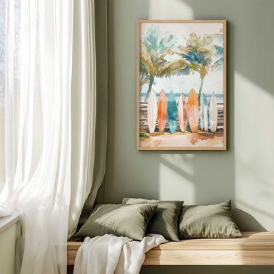 Tropical Board Lineup Framed Print