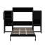 Grand lit escamotable avec bureau, coiffeuse et armoires-843645778