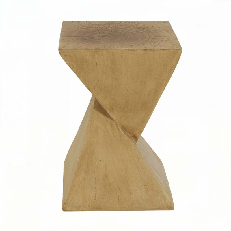 Outdoor Patio Side Coffee Table, Light Natural
