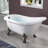 59" x 31" Clawfoot Soaking Acrylic Bathtub-61051206