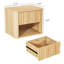 Table de chevet flottante 16 po - 1 tiroir, 1 tablette - ensemble de 2-650211093