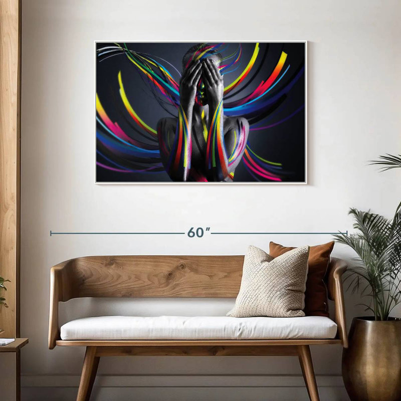 Couleurs unies I, Cadre flottant blanc, 43 po x 29 po
