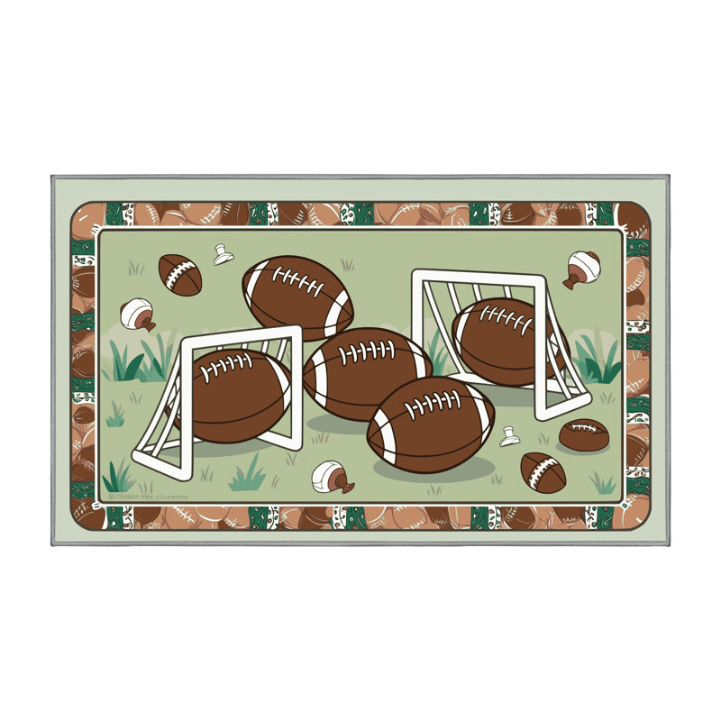 Tapis de football pour enfants Zoomie, Rectangle 6 pi x 9 pi