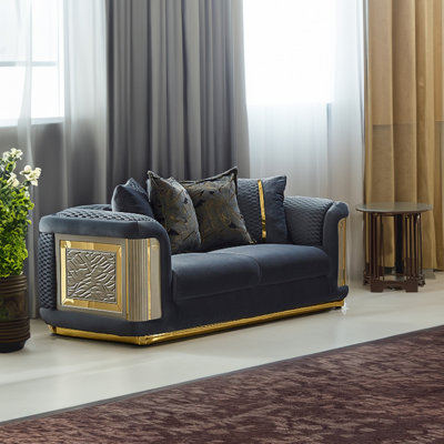 Eudes 3 - Piece Velvet Living Room Set