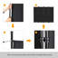 Cloison 4 panneaux 80 po x H 68 po
