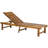 Matheny Outdoor Acacia Wood Chaise Lounge , Cushion Included-15844681