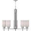Lustre suspendu 5 lumières en nickel Carena-78890825