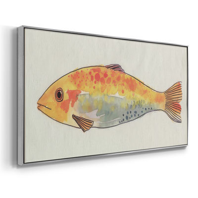 Poisson fantaisiste II - Toile tendue avec châssis encadré - Prêt à être accroché