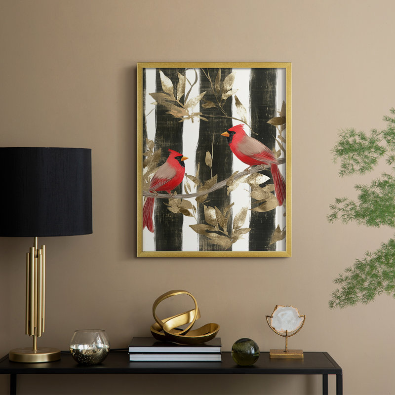 «Christmas Holiday Art», reproduction encadrée Cccxxi - bois massif, H 30 po x l 24 po, Doré