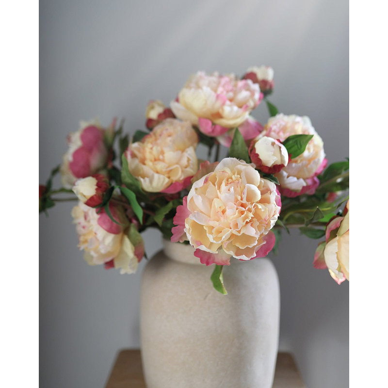 Yellow Peony 19.5", Pink, 21.5" H x 7" W