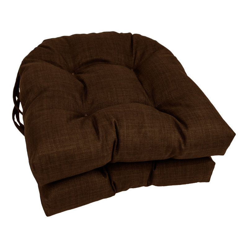 Outdoor 3.5'' Dining Chair Seat Cushion, Cocoa