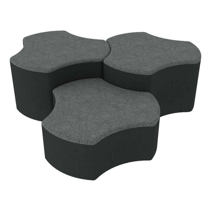 Learniture Structured Cog Stool -Flexible Modular Collaborative Soft Seating For Office, Home, Lounge And School Classrooms With Durable Frame 1015N