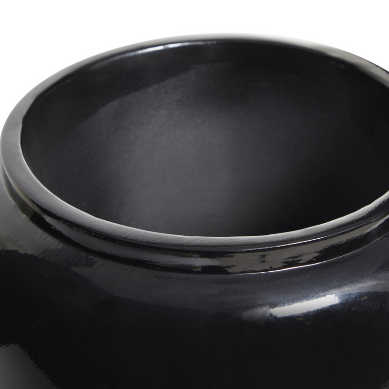 Vase de plancher en résine Mabe, H 19,9 po x l 19,45 po x P 19,45 po, Noir