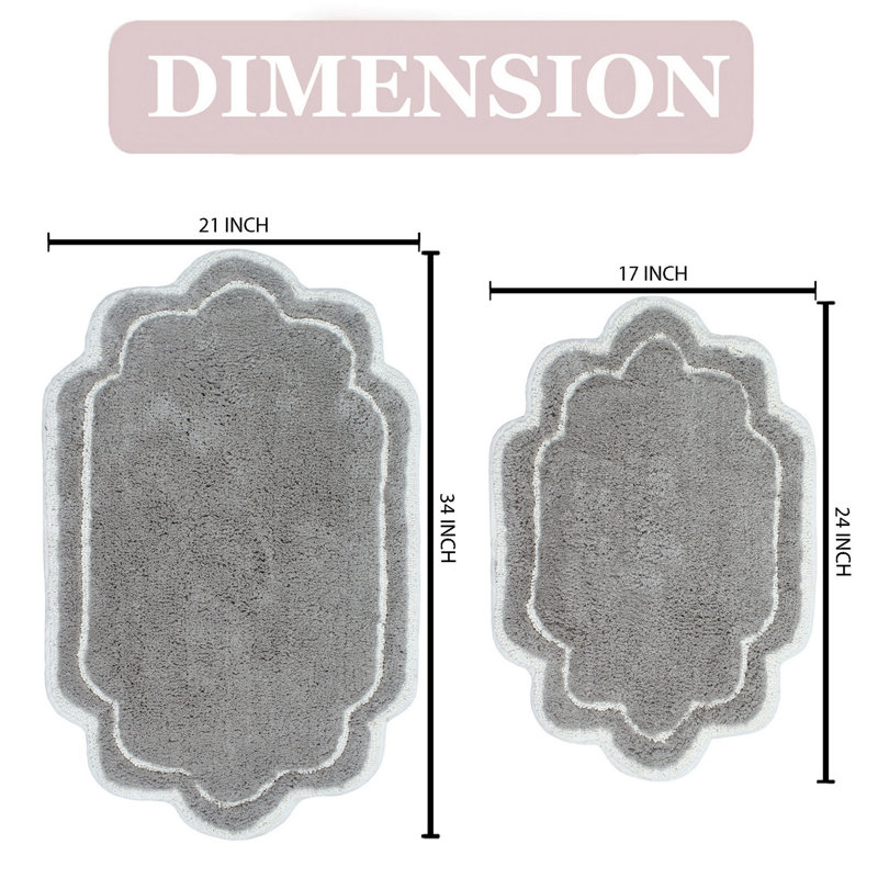 Tapis pour salle de bain Dobrinka, Gris