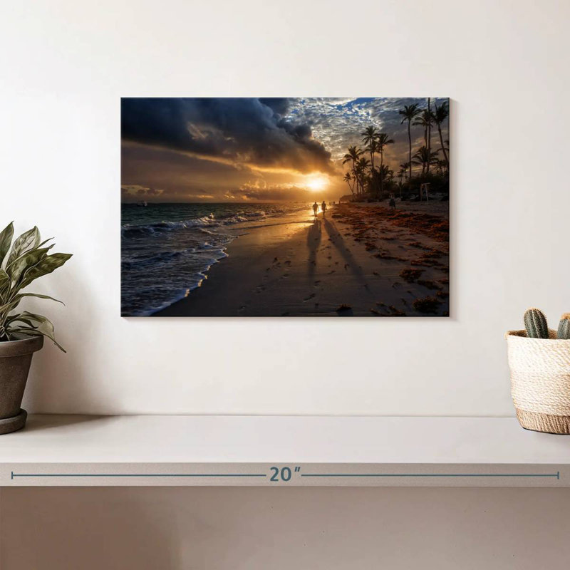 Gillard, plage dominicaine, paysage, H 8 po x l 12 po