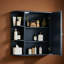 Armoire à pharmacie peu encombrante avec miroir, design moderne en MDF bleu pour la salle de bain