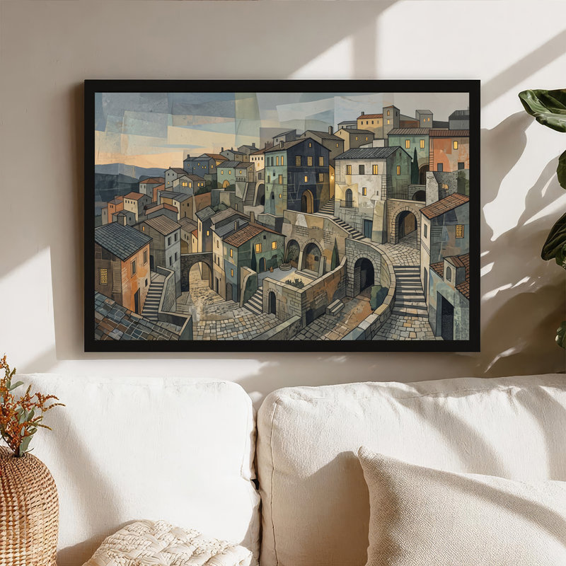 Art mural sur toile Old World Hillside, H 16 po x l 24 po
