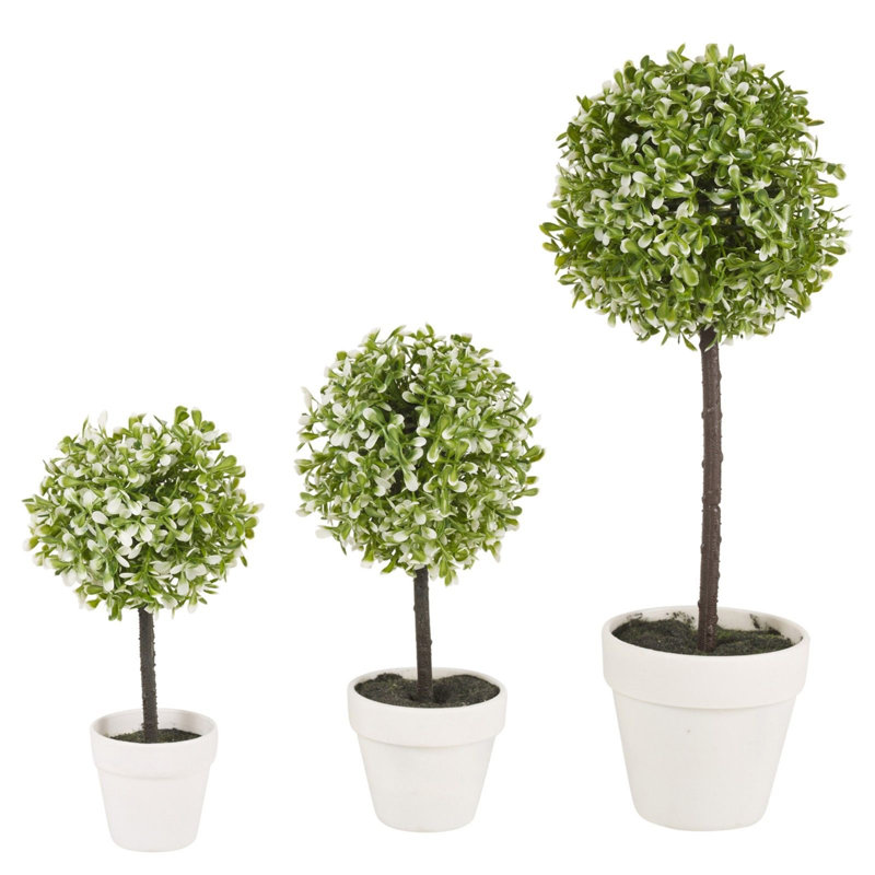 Faux Olive Tree Plant in Plastic Pot, 45cm H x 18cm W x 18cm D, Green