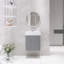 21,6 po Petit meuble-lavabo mural moderne avec lavabo en céramique et rangement à gauche-116143513-116143515