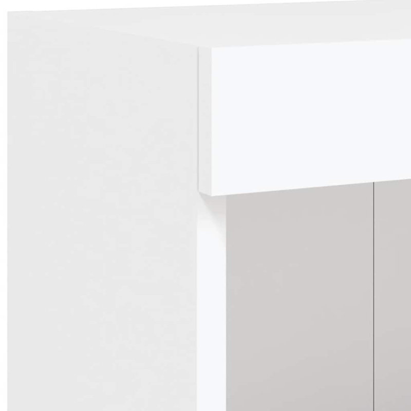  5 Piece TV Wall Units With LED Engineered Wood, White