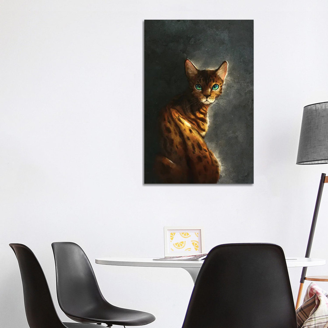 Bengalische Katze von Danielle English - Giclée auf Leinwand ohne Rahmen