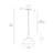 1-Light Single Modern Dome Pendant Light with Mercury Glass（1-Set)