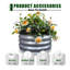  2pack 2x2x1ft Galvanized Raised Garden Bed, Planter Boxes Outdoor Round Metal Garden Beds For Planting Vegetables Flowers Herbs Silver