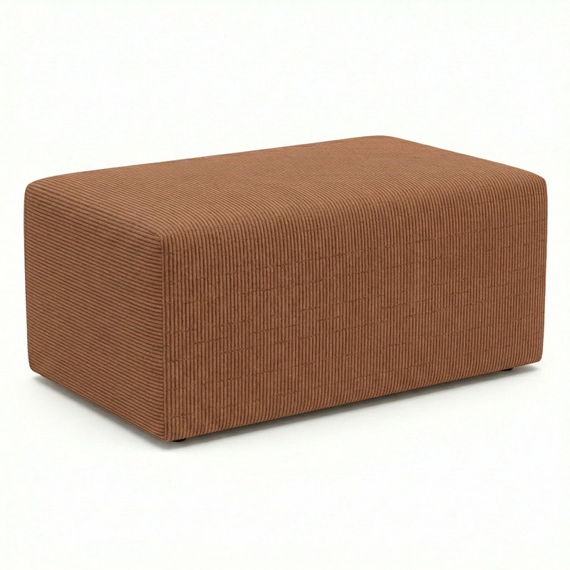 Berlin Gardens Lilly Hive 18X30x13 Rectangle Pouf, Brown