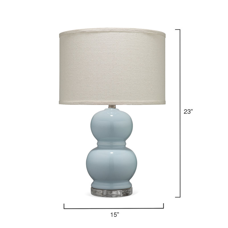 Birchview Glass Table Lamp, Blue