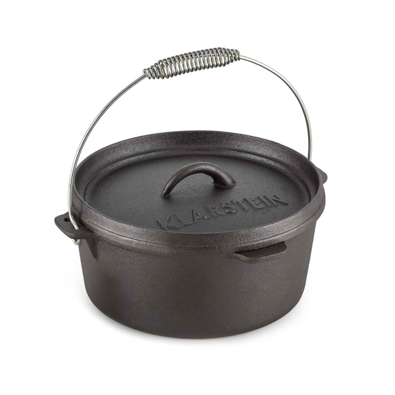 Klarstein 4L Metal Round Dutch Oven, 27cm H x 29.5cm W x 27cm D