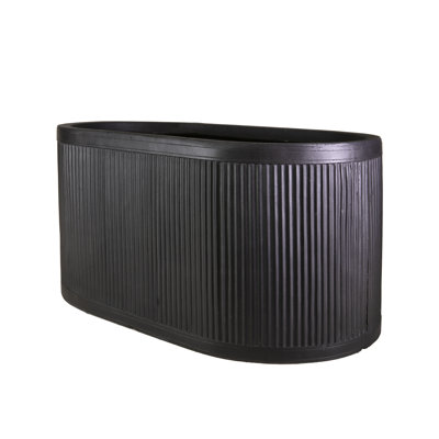 Vintage Ribbed Handcrafted Stone Indoor / Outdoor Planter Box