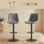 Kait Swivel Upholstered Adjustable Height Counter Stool with Metal Frame-2051474242