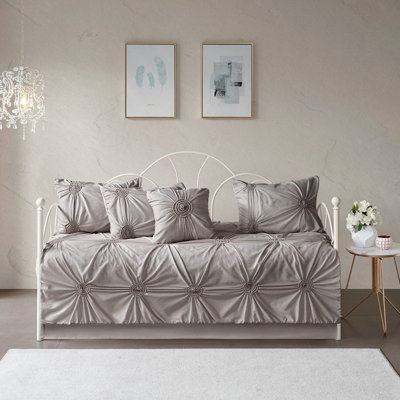 Coussin réversible 6 places en gris foncé avec couverture à losanges
