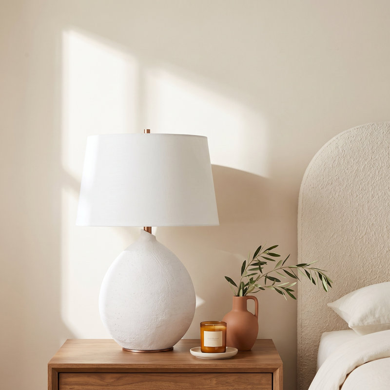 Mellina Ceramic Table Lamp, White
