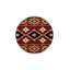 Tapis décoratif tissé à motif géométrique brun à motif de losanges lavable à la machine-323257267