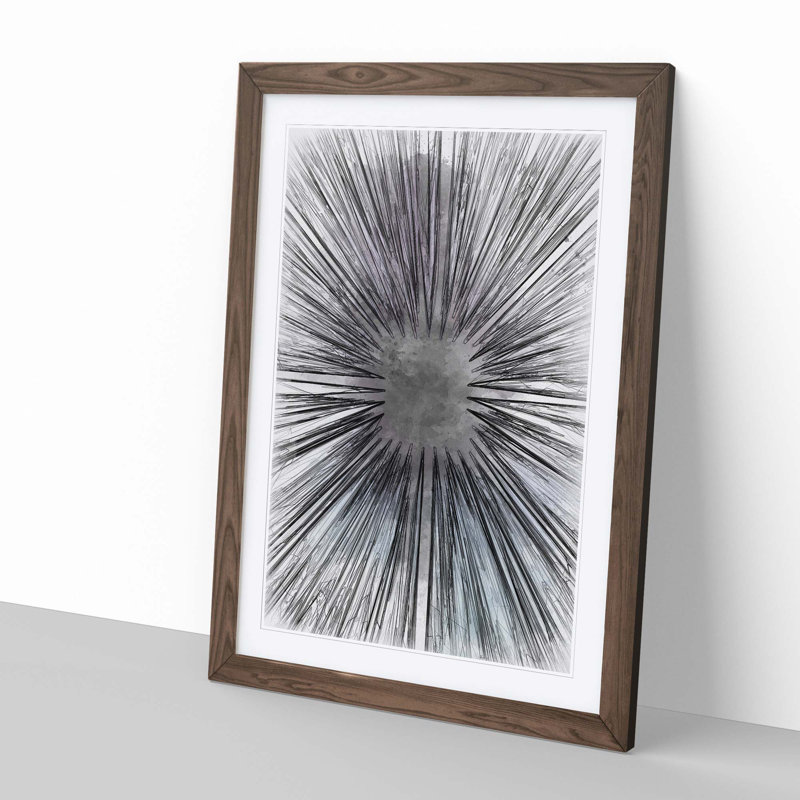 Lost in Space in Abstract - Picture Frame Graphic Art Print, 76cm H x 50cm W x 2cm D, Walnut