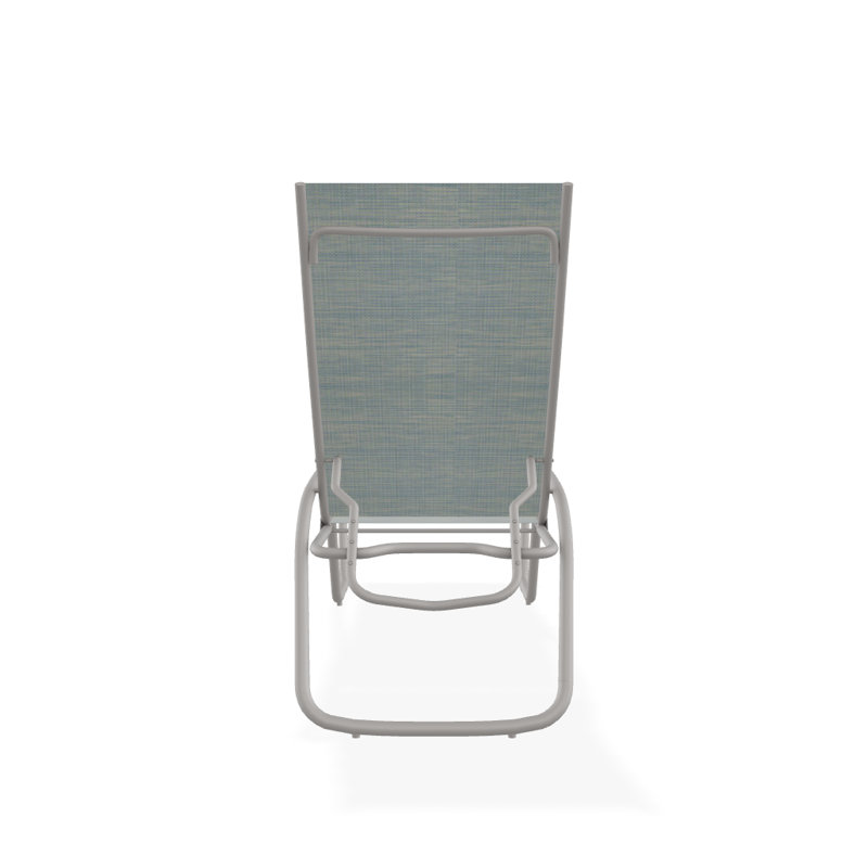 Outdoor Rust-Resistant Metal Chaise Lounge, Textured Warm Gray, Baja