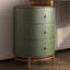 Ensemble de coiffeuse moderne 43 "avec miroir lumineux à DEL, plateau amovible, 4 tiroirs en bois massif, sans tabouret-391890485