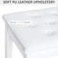 Duo banc de piano en blanc, avec similicuir confortable et fabrication en bois massif pour une utilisation robuste