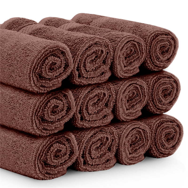 Essuie-mains 100% coton Aldene, Brun