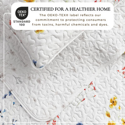 Bright & Colorful Tiny Floral Quilt Set with Shams