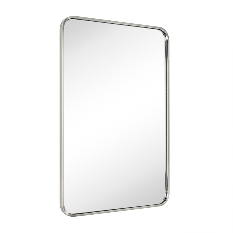 Miroir de salle de bain Aria, Nickel brossé, 36 po x 24 po