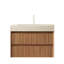Meuble-lavabo mural de 30 po avec comptoir en pierre frittée et lavabo encastré et tiroirs en bois rayé pré-assemblés-850050714