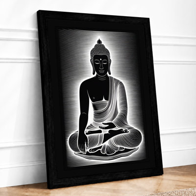 Meditative Buddha Japandi - Framed Print