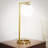 Zarria Metal Table with White Opal Glass Dimmer Switch