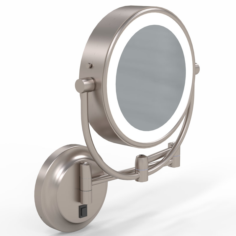 Miroir de maquillage lumineux à DEL, Argent