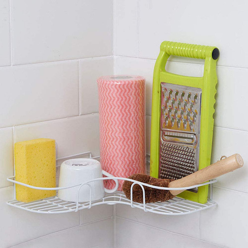 Galipeau Metal Bathroom Shelves, White