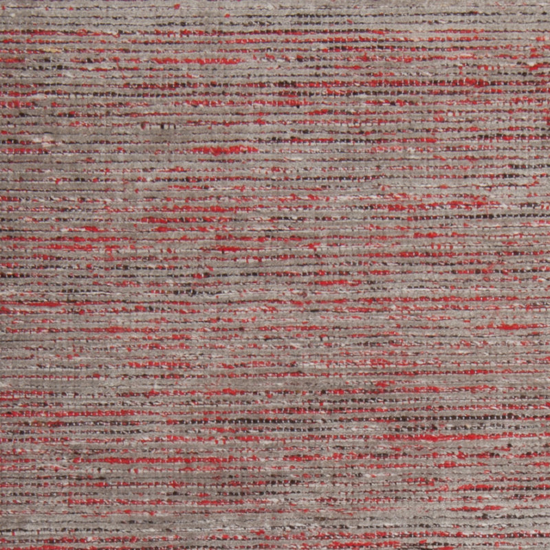Tapis rouge/gris fait main dhurrie Adilynn, Rectangle 7 pi 9 po x 10 pi 6 po