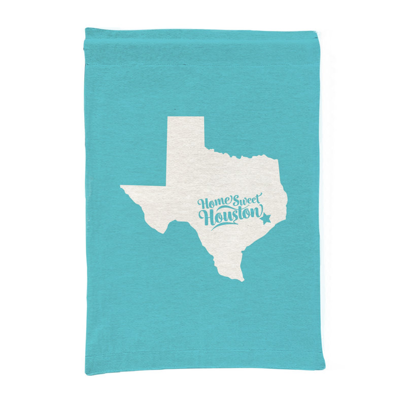 Douce maison Houston — Silhouette de l'État du Texas — Tapisserie murale tissée portrait, H 36 po x l 26 po